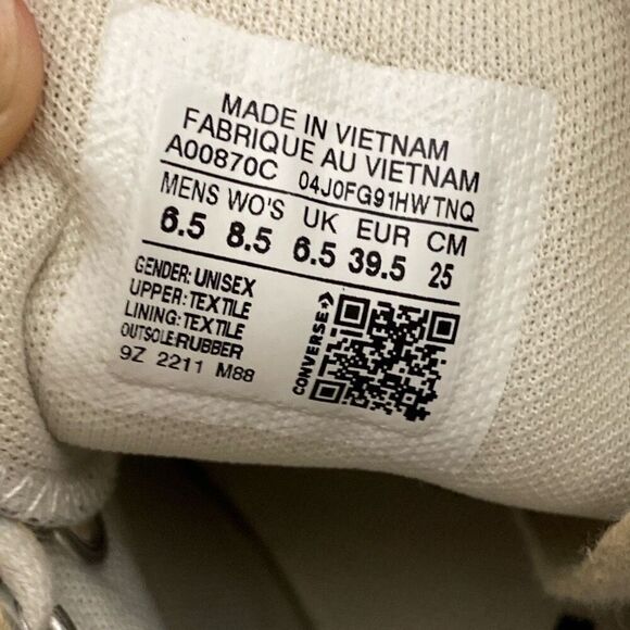 Converse Unisex Black White Chuck Taylor Lugged 2.0 Sneakers Size 6.5 8.5 - Picture 9 of 10